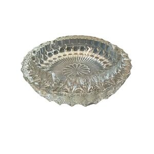 Vintage Clear Glass Ashtray Starburst Design Candy Dish Change‎ Dish.